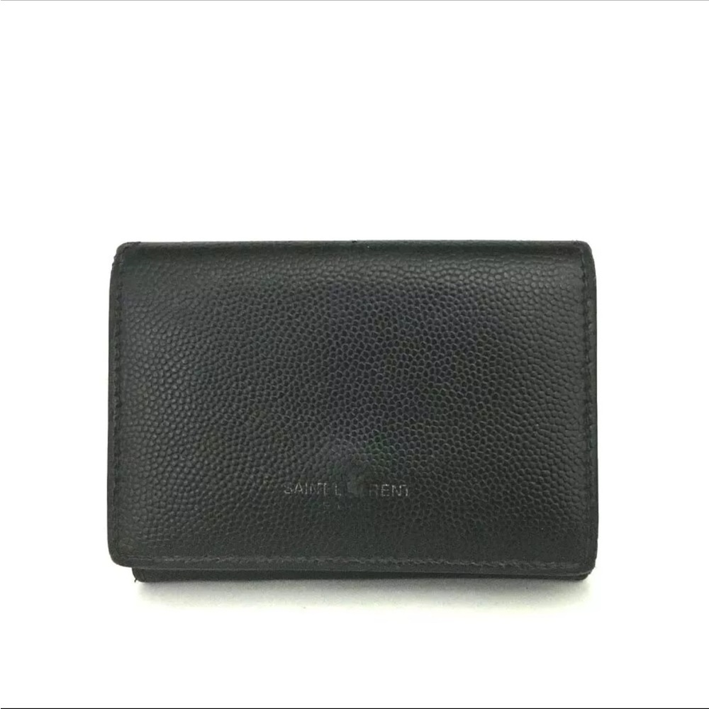 Saint Laurent Paris Logo Embossed Wallet